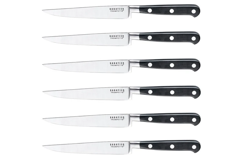Coffret de 6 couteaux à steak Sabatier Trompette manches à rivets