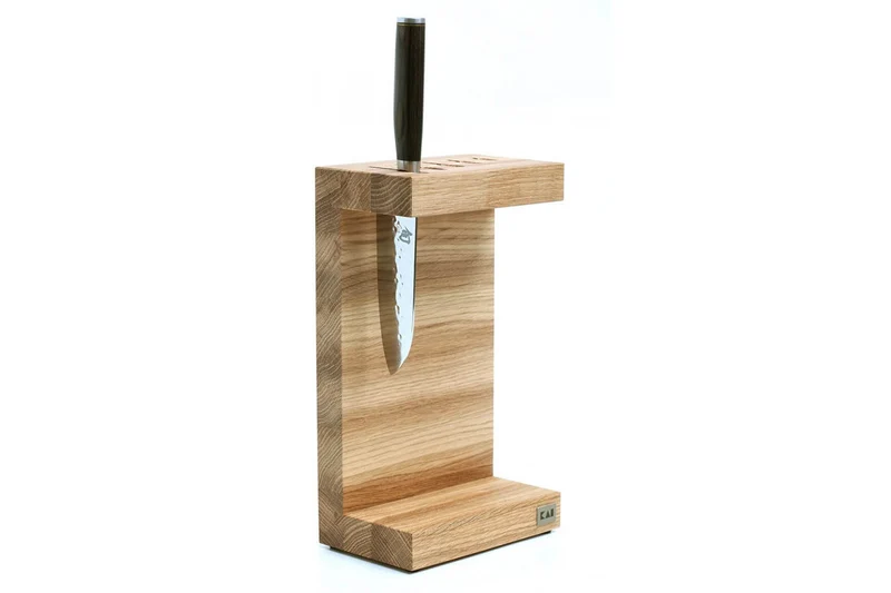 Porte couteaux KAI en chêne pour 5 couteaux de cuisine