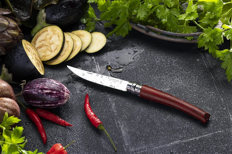 Couteau opinel Effilé n°10 lame 10cm virole tournante manche en padouk