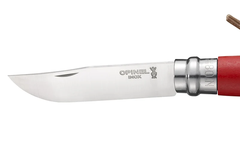 Couteau Opinel Baroudeur n°08 lame 8,5cm manche rouge