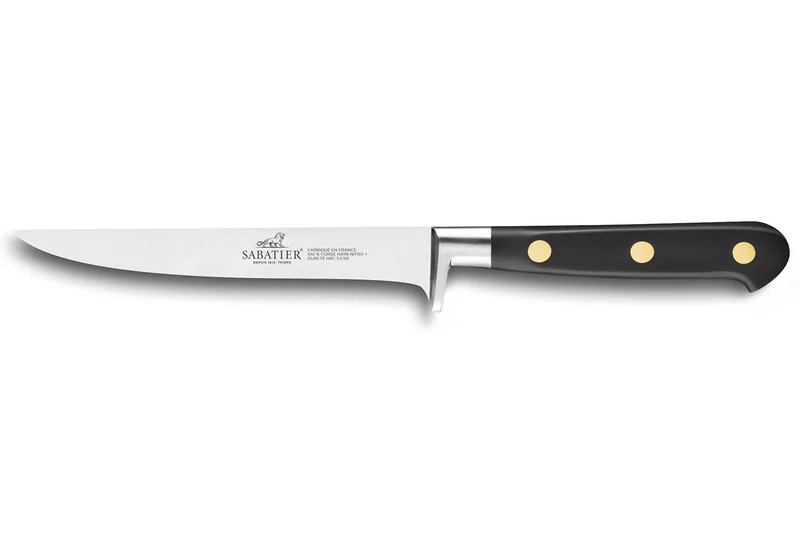 Couteau à désosser SABATIER Idéal Inox 100% forgé rivets laiton lame 13cm