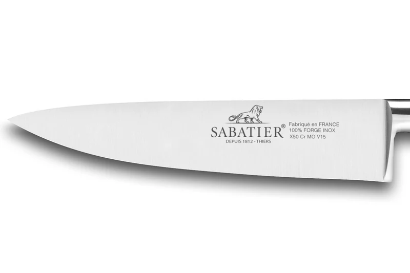 Couteau de chef SABATIER Idéal Inox 100% forgé rivets laiton lame 15cm