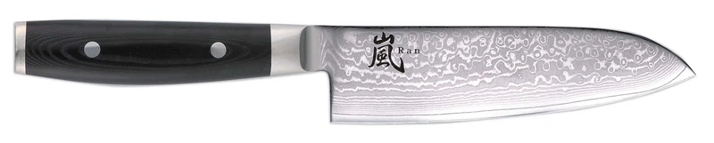 Couteau santoku japonais Yaxell RAN lame 16.5cm damas 69 couches