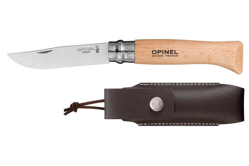 Coffret Opinel traditionnel n°8 lame 8.5cm virole tournante + étui