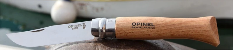 Couteau Opinel traditionnel n°10 lame 10cm virole tournante manche en hêtre