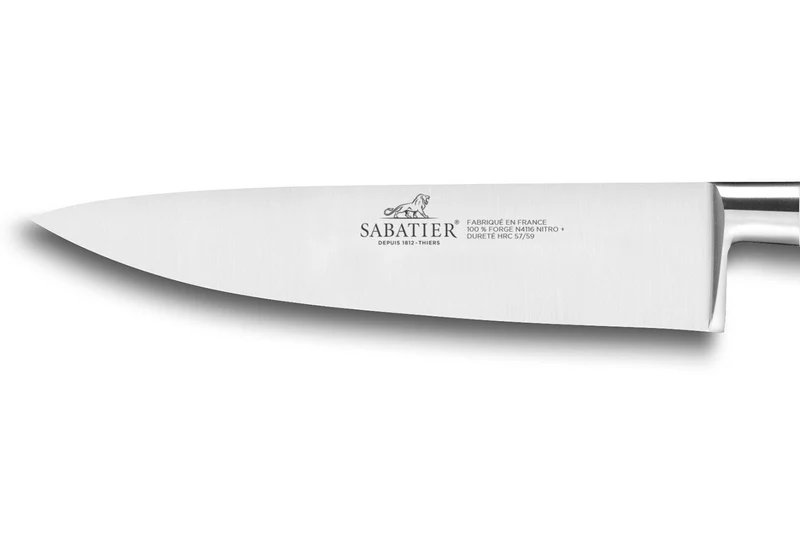 Couteau de chef Sabatier Toque blanche 100% forgé 15cm