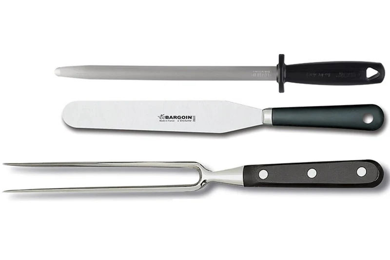 Malette de Chef Bargoin 5 couteaux de cuisine + 3 ustensiles acier inox