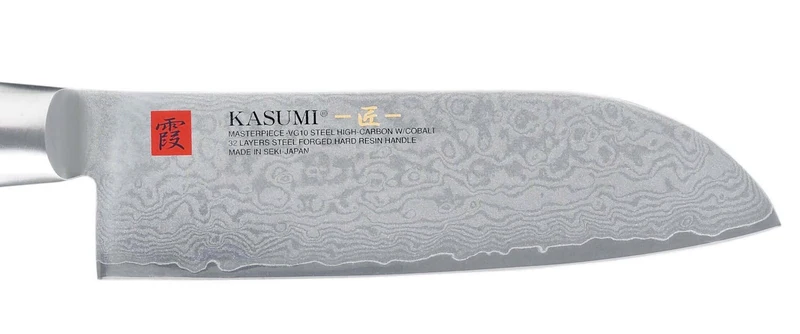 Couteau santoku japonais Kasumi Masterpiece damas haut de gamme 13cm