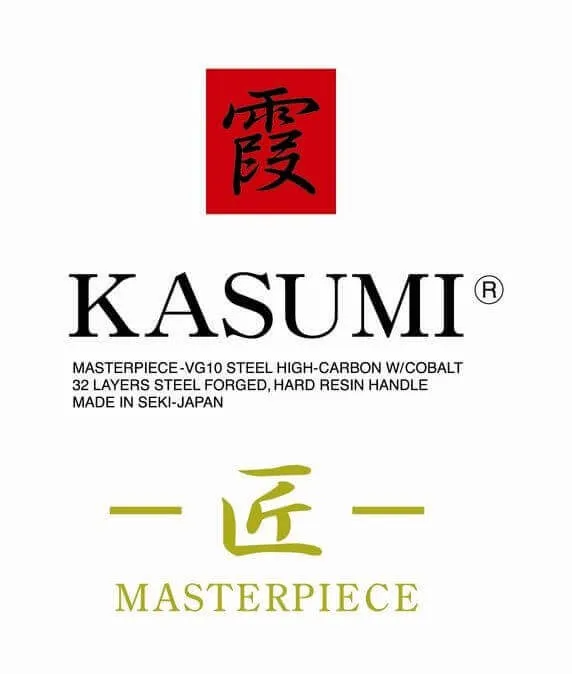 Couteau santoku japonais Kasumi Masterpiece damas haut de gamme 13cm