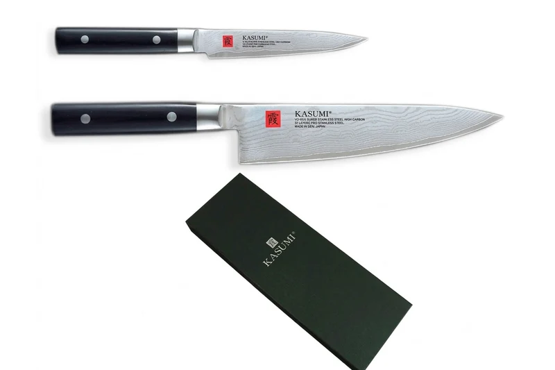 Coffret 2 couteaux japonais Kasumi Standard lames damas