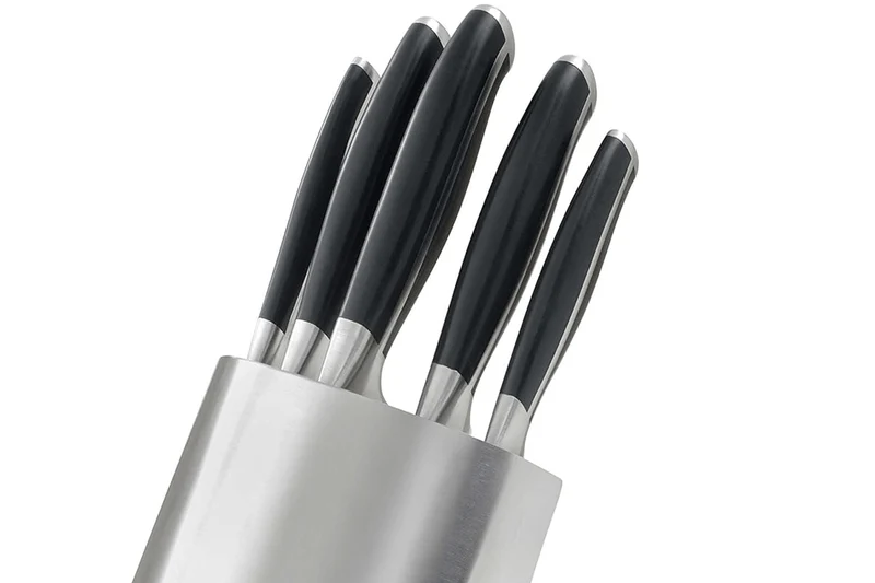 Bloc en inox + 5 couteaux Jupiter Sabatier International