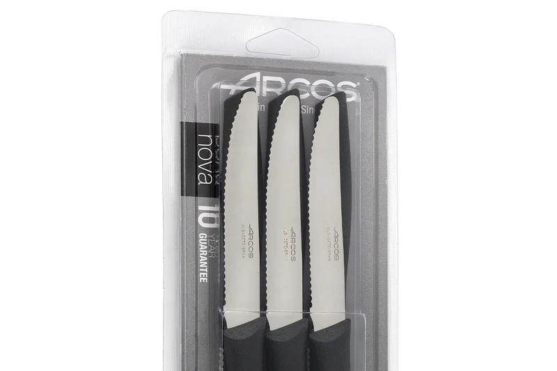 Set 6 couteaux de table Arcos lames acier NITRUM manche noir