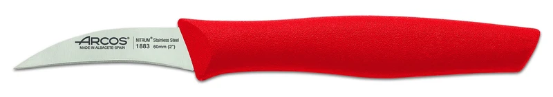 Set 3 couteaux à légumes Arcos Nova lames acier NITRUM manche rouge