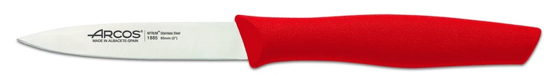 Set 3 couteaux à légumes Arcos Nova lames acier NITRUM manche rouge