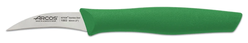 Set 2 couteaux Arcos Nova 1 bec d'oiseau 6cm + 1 office 10cm manches verts