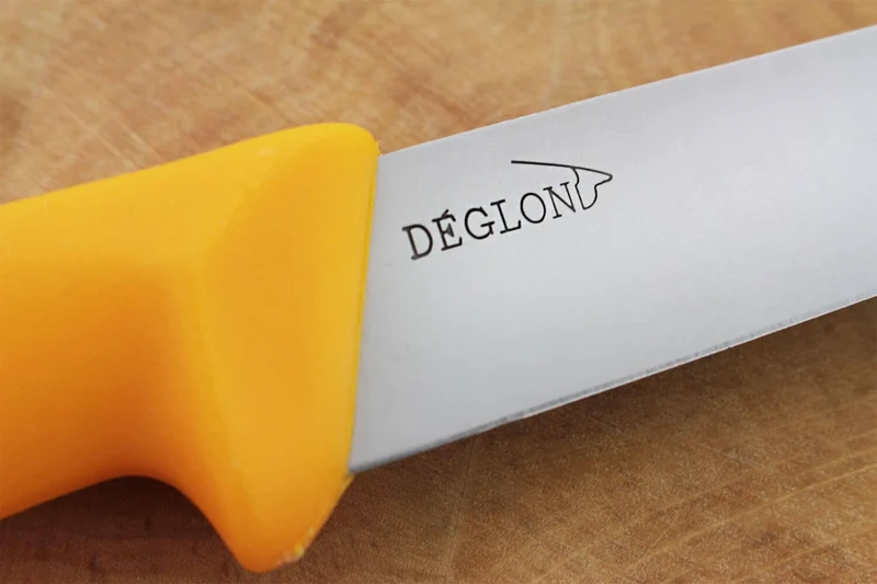Couteau à saigner professionnel Déglon Profil lame 14cm - manche jaune