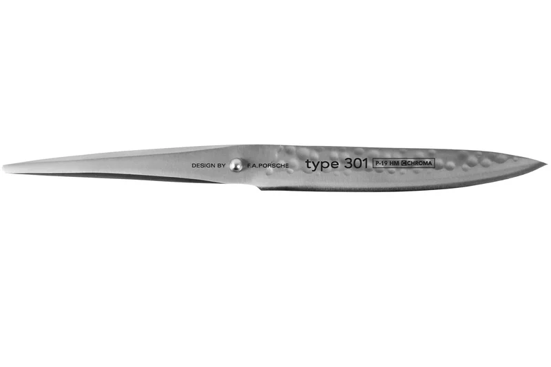 Couteau d'office Chroma Type 301 Design by F.A. Porsche martelé 12cm