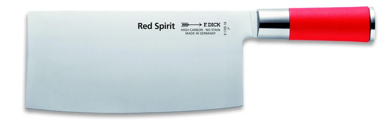 Couteau de chef chinois DICK Red Spirit acier inoxydable 18cm manche rouge