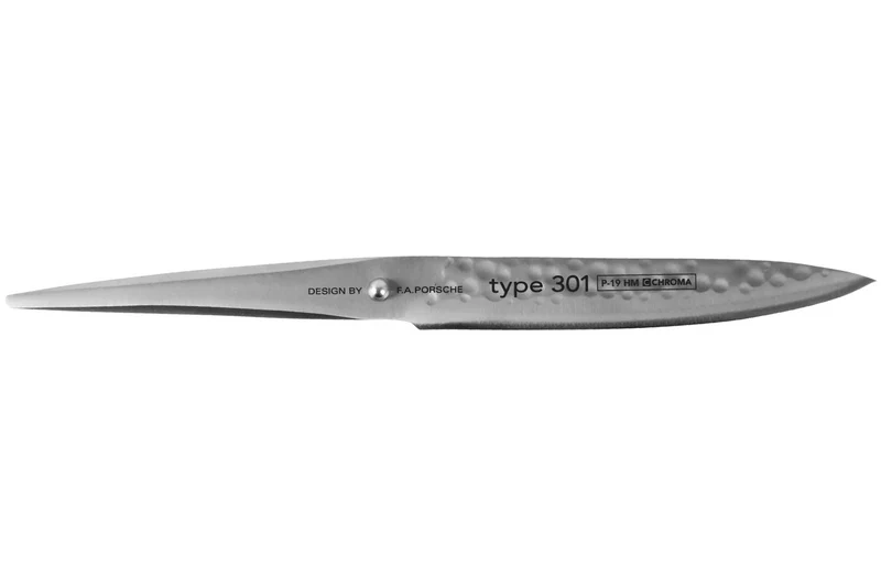 Couteau d'office Chroma Type 301 Design by F.A. Porsche martelé 8cm