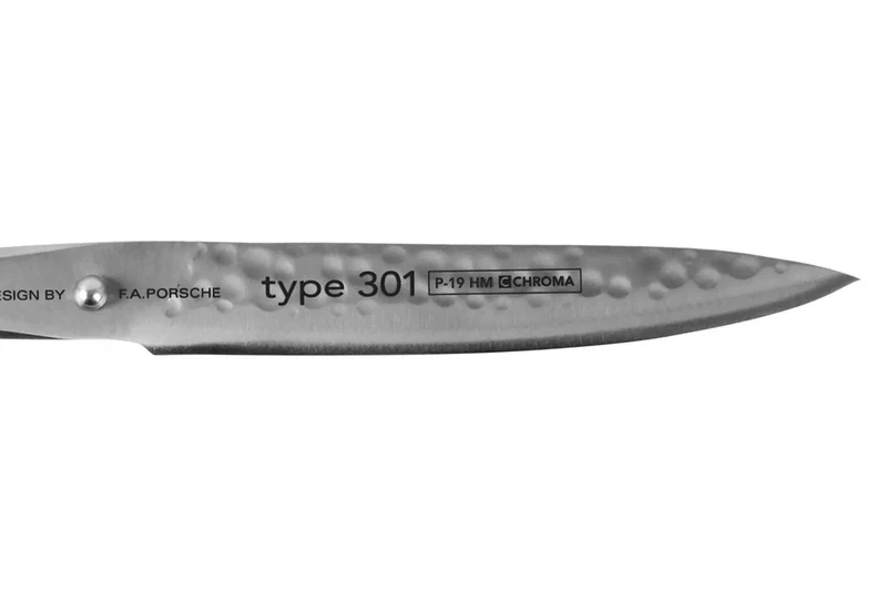 Couteau d'office Chroma Type 301 Design by F.A. Porsche martelé 8cm
