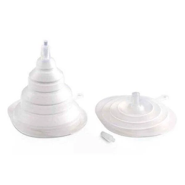 Entonnoir pliable transparent SILIKOMART + bouchon