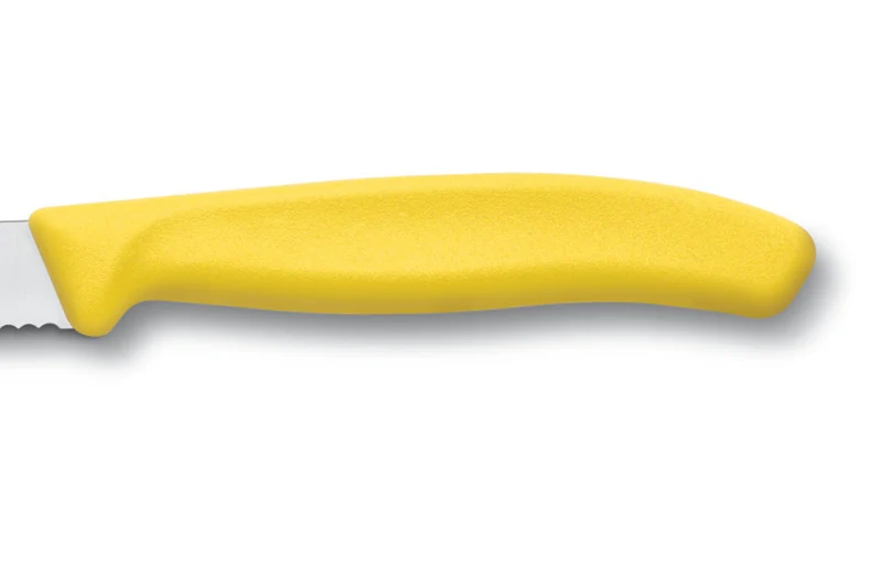Couteau de table Victorinox SwissClassic jaune lame à dents 11cm