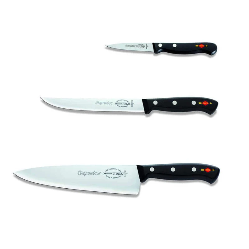 Coffret de 3 couteaux de cuisine pro DICK SUPERIOR chef+universel+office