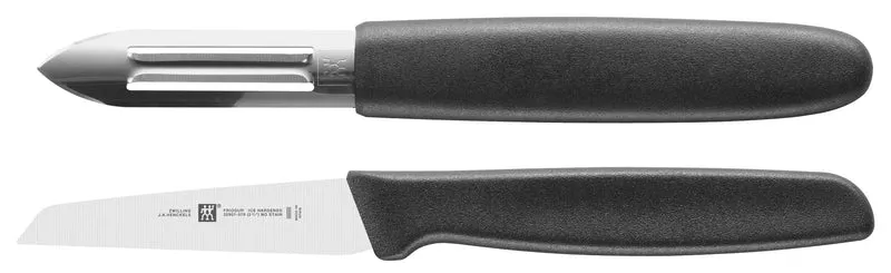 Coffret Zwilling couteau à légumes + couteau à éplucher lames Friodur