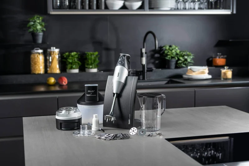 Coffret Bamix SuperBox Argent - Bamix Swissline + SliceSy et accessoires