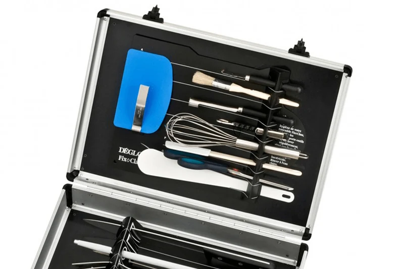 Malette 33 ustensiles et couteaux Deglon Campus Cuisine + 2 plateaux FIXCLASS