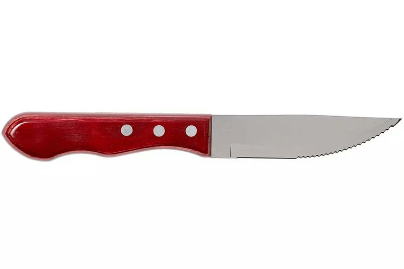 Set de 12 couteaux à steak Tramontina Jumbo lame 13cm manche rouge