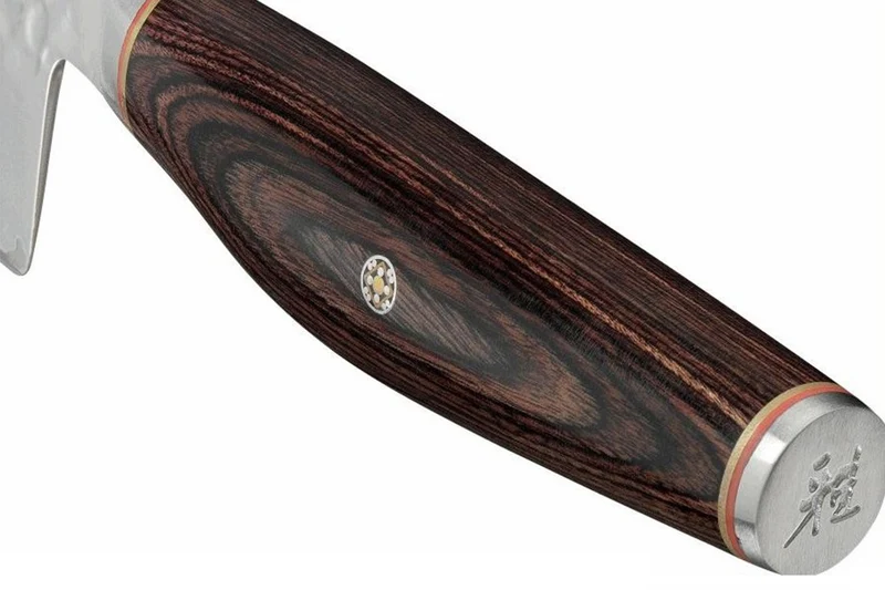 Couteau à trancher japonais Miyabi 6000MCT lame martelée 24cm + manche en Pakka