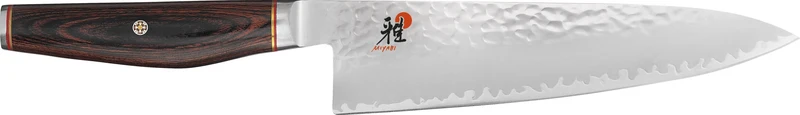 Couteau de chef japonais Miyabi 6000MCT lame martelée 20cm + manche en Pakka