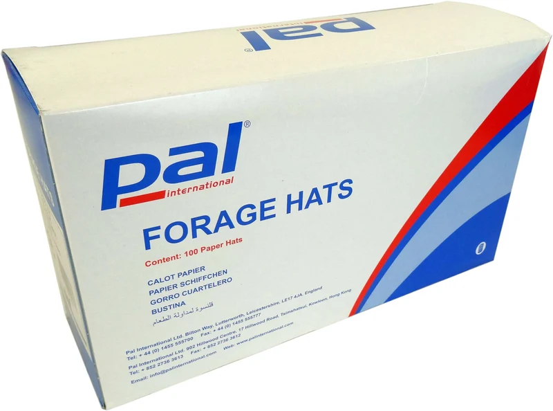 Lot de 100 calots en papier taille réglable dessus perforé