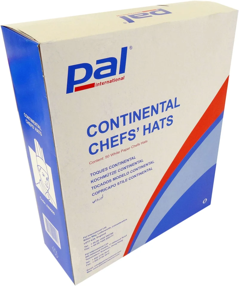 Lot de 10 toques de chef en papier taille réglable 23.5cm
