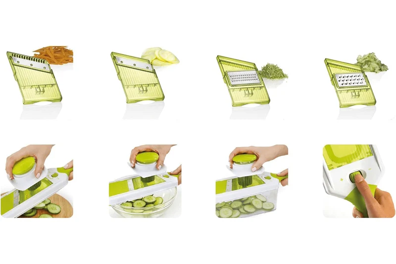 Mandoline multifonction réglable Kitchen Artist 4 lames interchangeables acier inox