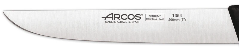 Bloc en hévéa 5 couteaux + ciseaux Arcos NIZA lames acier inox NITRUM