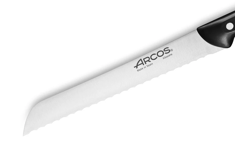 Bloc en pin 4 couteaux + 1 fusil Arcos MAITRE lames acier inox NITRUM