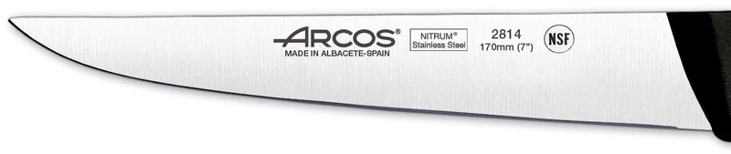 Bloc en pin 5 couteaux + ciseaux Arcos UNIVERSAL lames acier inox NITRUM